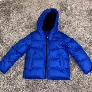 Boys blue north face coat